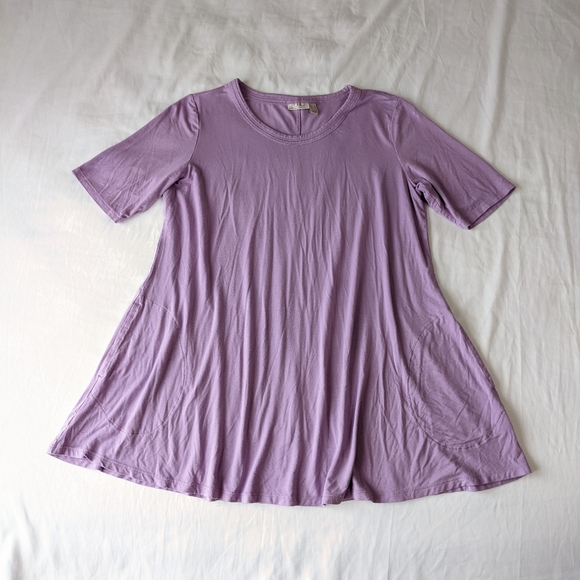 Logo by Lori Goldstein Lavender Tunic Top with pockets Size Medium - Picture 1 of 9